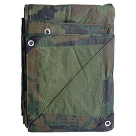 8' x 10' Camouflage & Olive Green Reversible Tarp