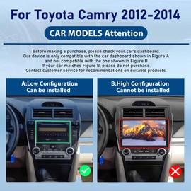 [4G+64G] Car Radio for Toyota Camry 2012 2013 2014 with Wireless Carplay/Android Auto, Volxcereo 10 inch Touch Screen Stereo Support GPS, Bluetooth, SWC, EQ DSP Audio