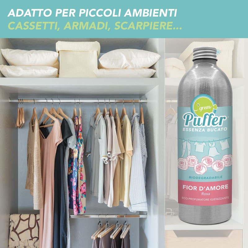 Green Puffer ESSENZA BUCATO FIOR D'AMORE for laundry and small