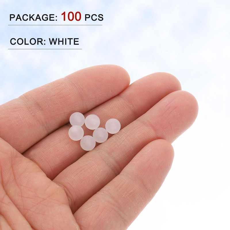 sourcing map 100pcs PP Plastic Bearing Balls 6mm Solid Plastic