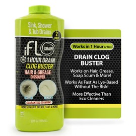 iFLO 1-Hour Drain Clog Buster - Fast Acting Hair & Grease Dissolver