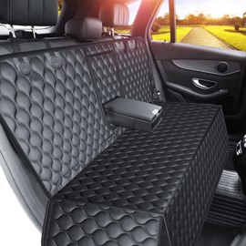 URPOWER Dog Car Seat Cover for Back Seat, Waterproof Dog Bench Seat Cover Compatible for Armrest, Nonslip Car Seat Protector for Pets and Child, Backseat Dog Cover for Cars, SUVs &Trucks