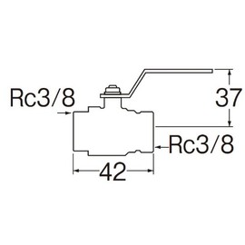 SANEI Ball Valve F Type Nominal 10
