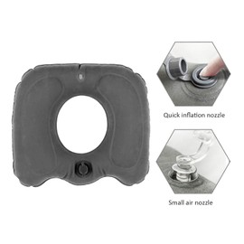 Inflatable Doughnut Cushion, Ergonomic Seat Cushion, Orthopaedic Seat Cushion, Inflatable Orthopaedic Cushion, Suitable for Office Chairs, Wheelchairs, Hemorrhoids, Coccyx Pain, Back Pain