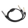 6.35mm Splitter Y Cable Mono Female to Dual Male 1/4