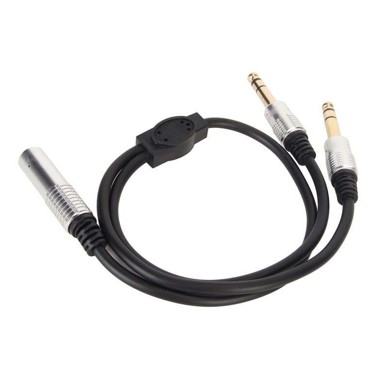6.35mm Splitter Y Cable Mono Female to Dual Male 1/4