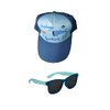 Kids Boys Children Fish Printed Baseball Cap and Sunglasses Multicoloured