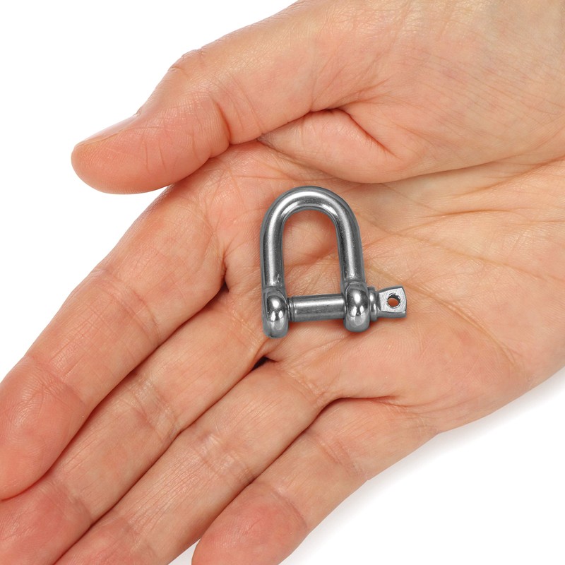com-four® 10 x Shackles D-Shape - Carabiner Shackle Small with