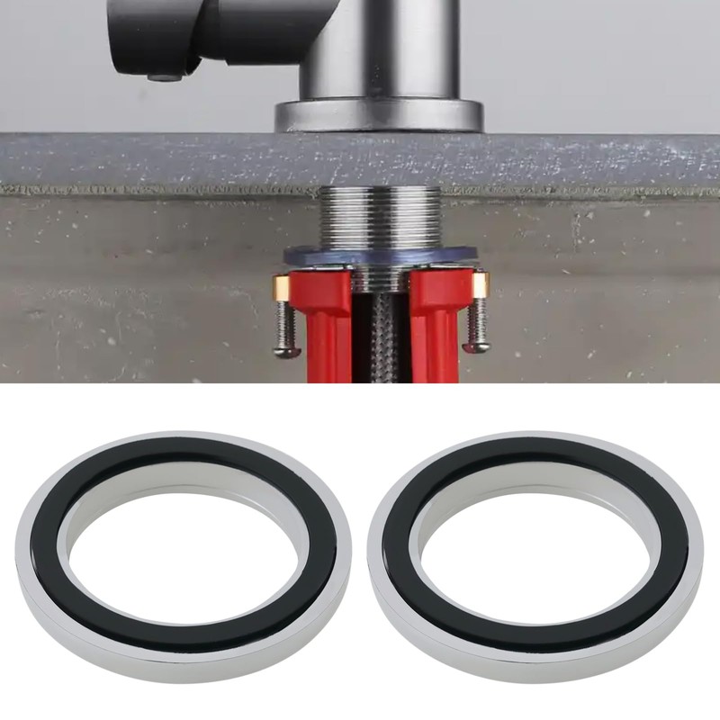 VGOL 5pcs Washbasin Tap Base Ring with Seal ABS Faucet