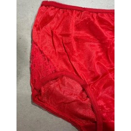 Mix 12 Pairs (1 dz) Famous Maker 100% NYLON Briefs side LACE  Sz - 5 6 7  UNISEX - 7