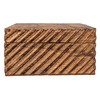 Creative Co-Op Hand-Carved Mango Wood Nesting Boxes with Burnt Finish,