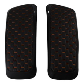 C.C. RIDER Motorcycle Saddlebag Lid Covers Fit for Harley Davidson Touring Road King Street Glide Road Glide Electra Glide 2014-later, Honeycomb Stitching