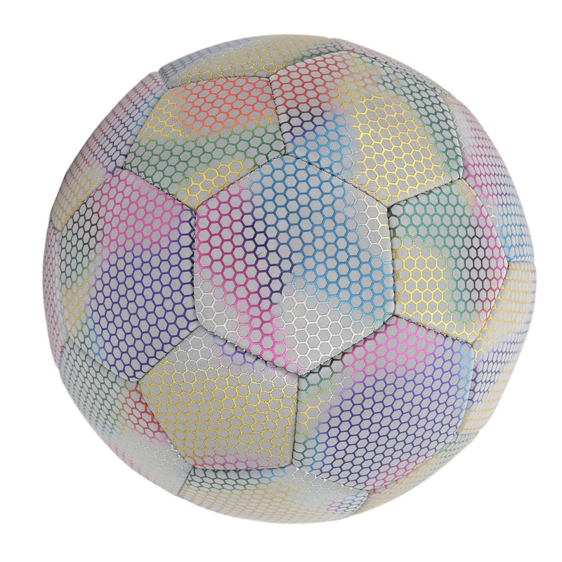 Soccer Ball PU Size 5 Light Color Reflective Glowing Soccer
