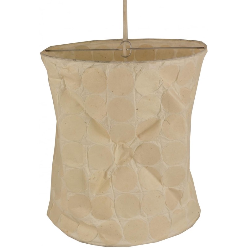 GURU SHOP Lokta Annapurna Round Boho Paper Pendant Lampshade, Handmade