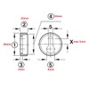 cyclingcolors 10x Cupboard Holder Wall Cupboard with Keyhole 20 mm