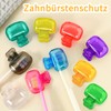 Alethron Zahnbürstenschutz, 10 Stück Zahnbürsten Schutzkappe, 10 Farben Zahnbürsten Abdeckung