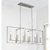 Munbea 6-Light Nickel Island Light, No Installation Required, Foldable Square