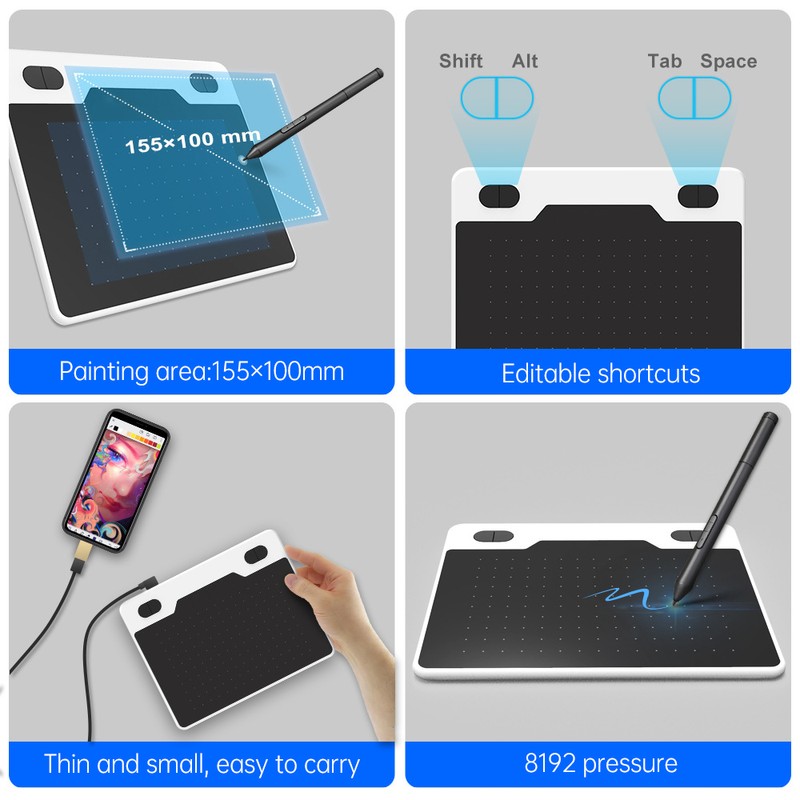 10moons T503 Graphics Tablet Digital Drawing Tablet with 5*3 inch