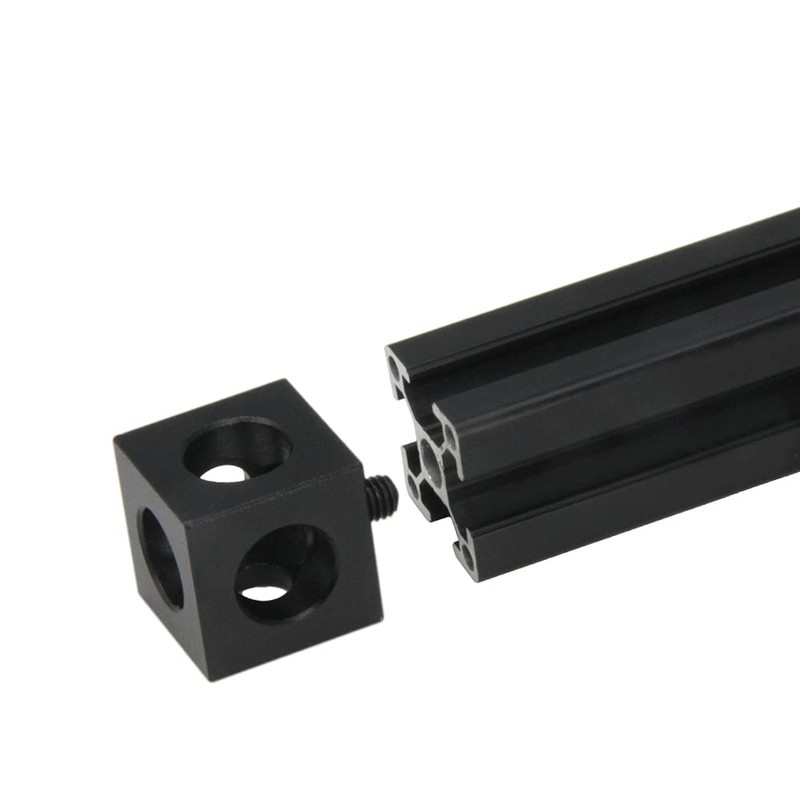Zeberoxyz 8PCS Black Corner Bracket Cube with Screws 2020Series for