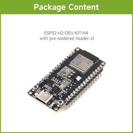 Waveshare ESP32-H2 Microcontroller, 96MHz Processor, ESP32-H2-MINI-1-N4 Module, Built in 4MB Flash, Supports BLE/Zigbee/Thread Wireless Communication with Pre-soldered Header