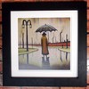 Greetingles Lowry-Style 12"/31cm Square Framed Print. Beautiful Black Ash Frame
