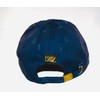 Damier Langevinè® Trendy Distressed Navy Blue Designer Baseball Cap Lion