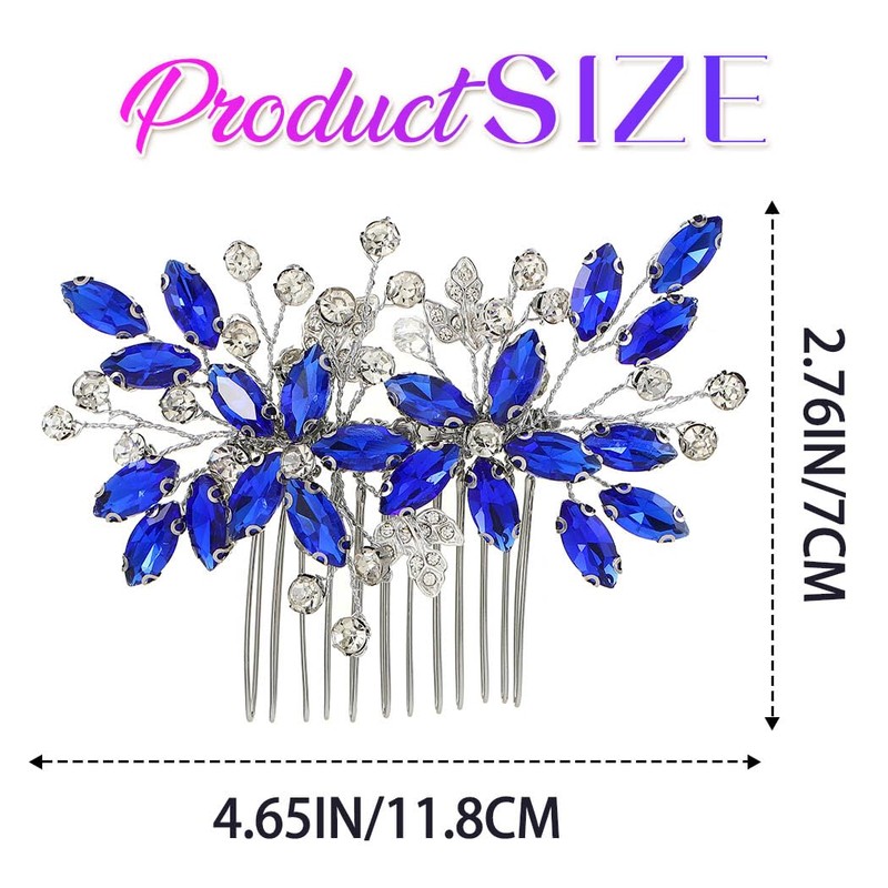 Rhinestone Wedding Hair Comb Silver Bridal Hair Accessories Crystal Hair