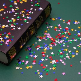 Giftota Rainbow Star Confetti, Colorful Table Star Confetti, 30g Star Glitter Sequin Scatter for Birthday Wedding Party Arts & Crafts Decorations (Rainbow)