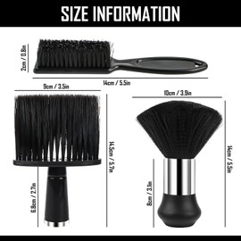 Hairdressing Brush, 3-Piece Neck Brush Set, Hairdresser Hair Brush, Hair Brush, Barber Brush, Professional Barber Dust Hair Brush for Brushing Hair Around Neck and Ears