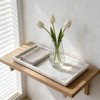 N NANSHOP Natural Marble Vanity Bathroom Tray, 12 x 6