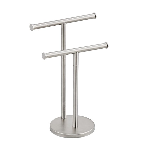 Hand Towel Holder, NEWRAIN Double Countertop Hand Towel Holder Stand,