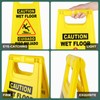 XPCARE 6-Pack Caution Wet Floor Sign,Bilingual Warning Signs,2-Sided Fold-Out,A Frame