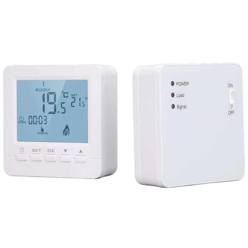 Programmable Thermostat RF Wireless Smart Flame Retardant Electric Heating Temperature