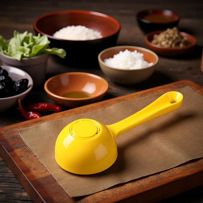 2Pcs Yellow Rice Paddle Scoop Mold for Rice Ball Making,Non-Stick
