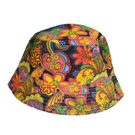 KGM Accessories Cool colourful psychedelic paisley bucket hat