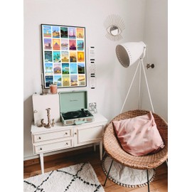 EDUS Wall Collage Set Vintage Aesthetic 54 Pieces (4x6 Inch) Travel Posters Room Decor for Teens Girls Boys Popular Cities Posters for Dorm Decoration