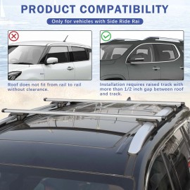 KEEPOSGM 53" Roof Rack Cross Bars Kayak Cargo Bicycle Carrier w/Lock For Honda CR-V