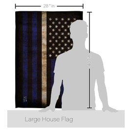 Angeleno Heritage Thin White Line House Flag Pack Armed Forces EMT Paramedic EMS Nurse Emergency Medical Technician Supoort Vintage Applique Banner Small Garden Yard Gift Double-Sided, Made in USA