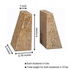 Modern Wedge Marble Bookends – Hand Carved, Polished Stone Bookends