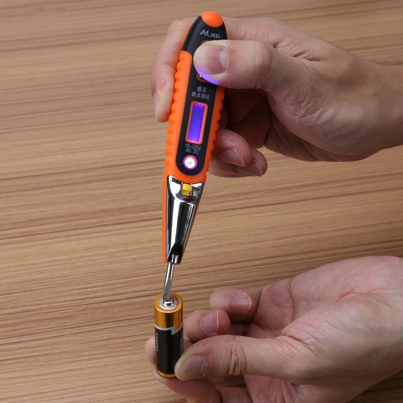 Contact Voltage Tester, Digital Electrical Voltage Tester 12-220 V AC/DC