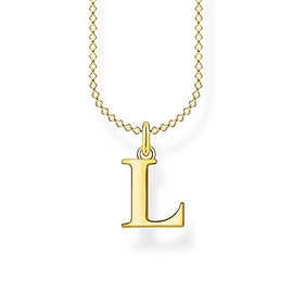 THOMAS SABO KE2010 KE2035 Sterling Silver Letter Necklace, Silver, No Gemstone