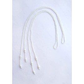 Clip de Pelo de Perlas de Imitación En Pinzas de Trenzado de Pelo Largo, Cadena para El Cabello, Accesorios de Bricolaje, Banda para El Cabello de Moda, Accesorios para El Cabello de Disfraces