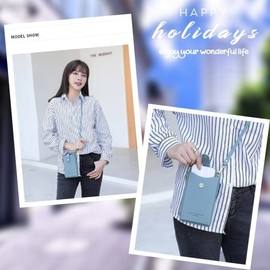 VIVANTE Women's Smartphone Pouch, Shoulder Bag, Crossbody Shoulder Bag, Ultra Small, Small Items, Pochette, Popular, Cute, Lightweight, Card Slot, Wallet, Gusset, Shoulder, green (moss green)