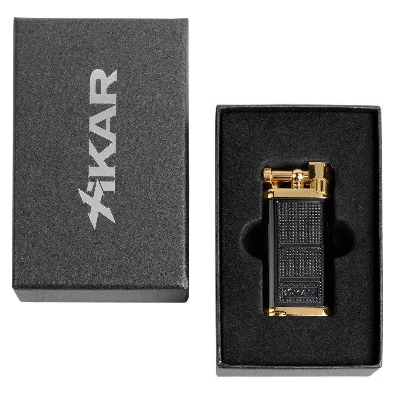 Xikar Pipeline Pipe Soft Flame Lighter Black 595BKGD Classic Styling