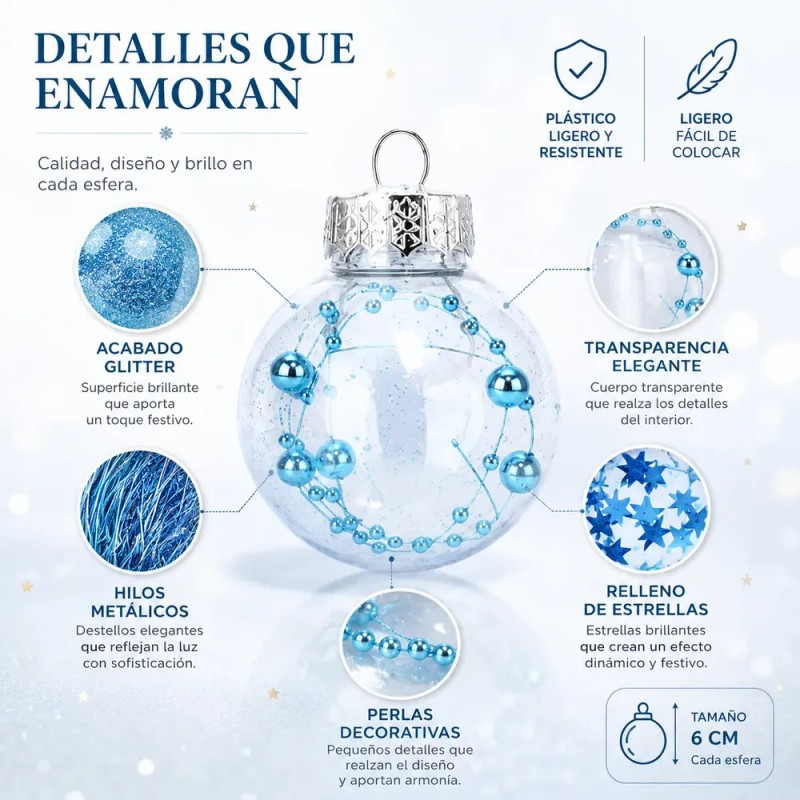 Navidoma - Esferas Navideñas Adorno Para Árbol De Navidad 6