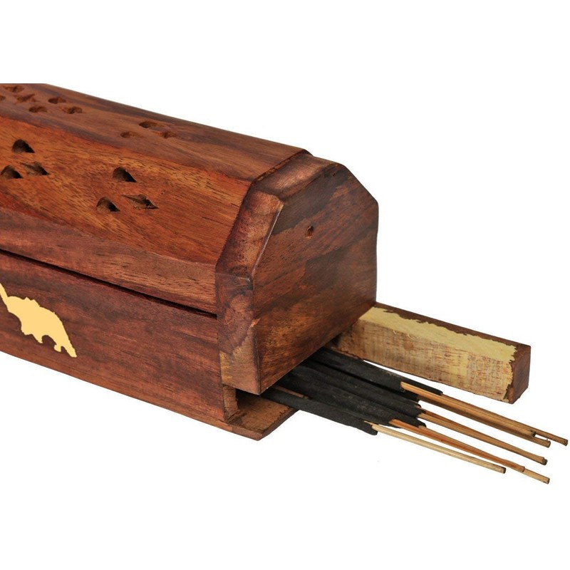 STORE INDYA WOODEN INCENSE HOLDER (ELEPHANT)