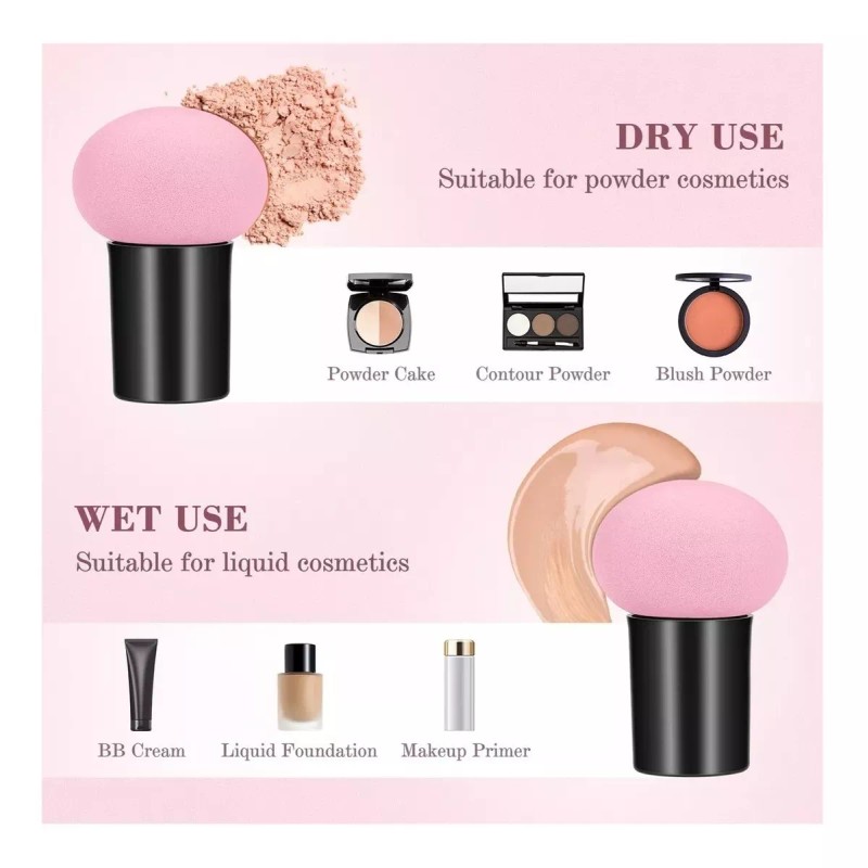GAB Belleza Esponja Maquillaje Con Soporte Y Estuche Portátil Para