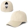 ECOMBOS Women’s Ponytail Baseball Cap - Satin Lined Hair Protection
