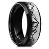 King Will 8mm Mens Wedding Band Black Plated Tungsten Wedding