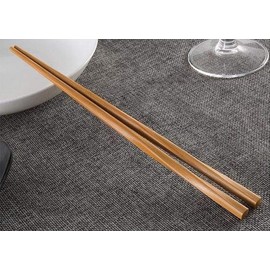 JapanBargain 3650, Bamboo Chopsticks Reusable Japanese Chinese Korean Wood Chop Sticks Hair Sticks 5 Pair Gift Set, Dishwasher Safe, 9 inches, 10-Pack